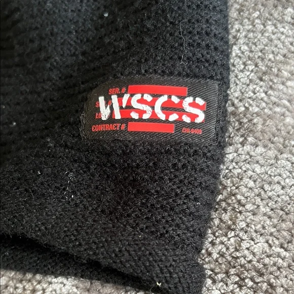 Wornstar Oversized Black Knit Beanie With Skull and Snake Logo - Picture 2 of 3